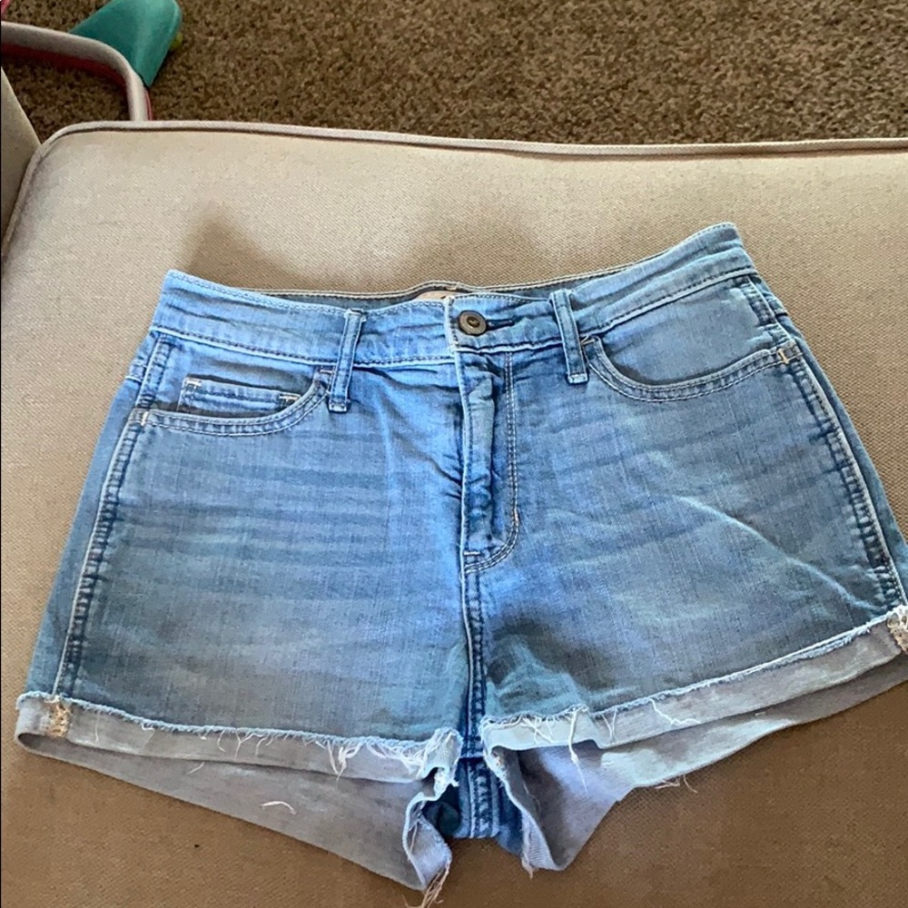 High-Rise Denim Shorts